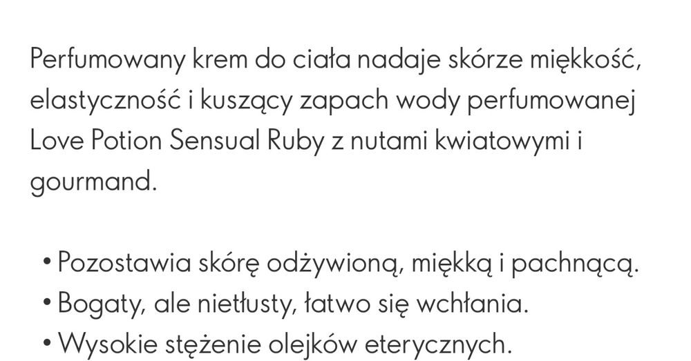 Love Potion Sensual Ruby 50ml+krem do ciała 250ml