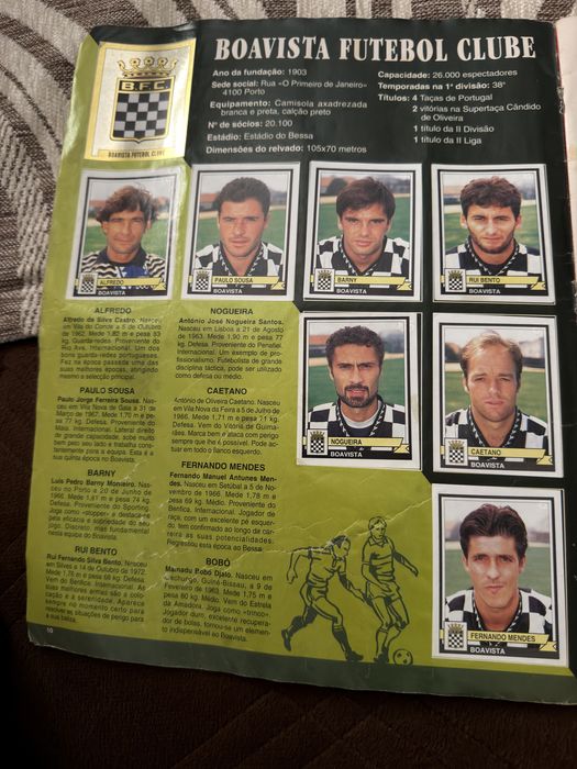 Caderneta panini epoca 94-95