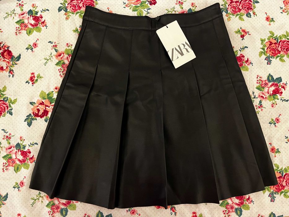 Spódniczka skóra ekologiczna czarna, marka Zara, rozmiar 164 cm, nowa