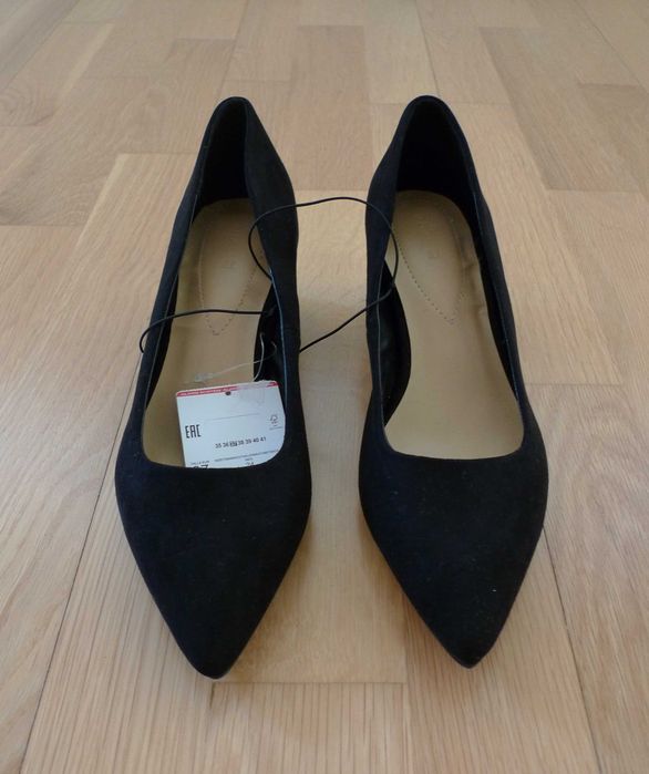 Sapatos pretos com salto de 5cm, 37, Lefties, novos e com etiqueta