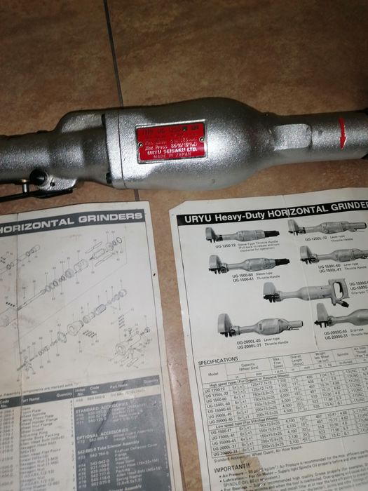 Szlifierka Pneumatyczna UG-1250 Horizontal Grinders