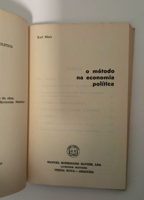 O método na economia política, de Karl Marx