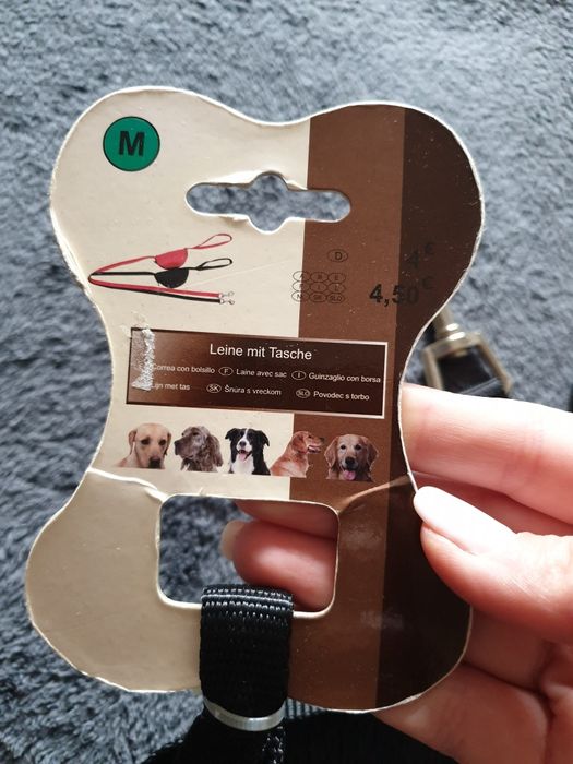 Smycz M z kieszonką na przysmaki