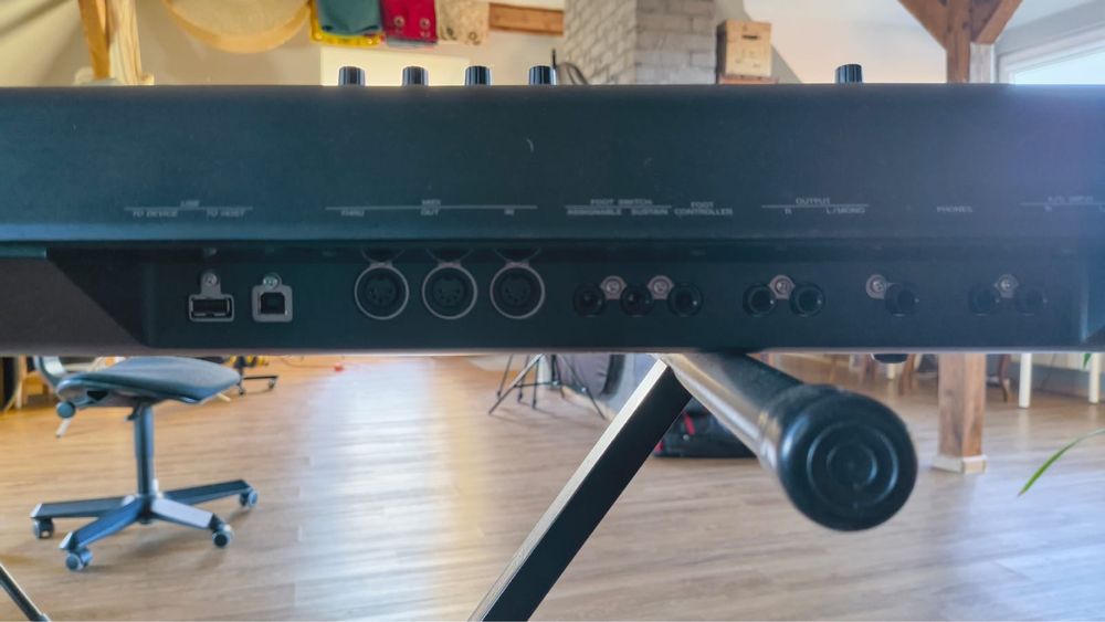 Pianino Keyboard Yamaha mox6 stan BDB, stojak, zasilacz