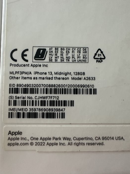 iPhone 13 midnight