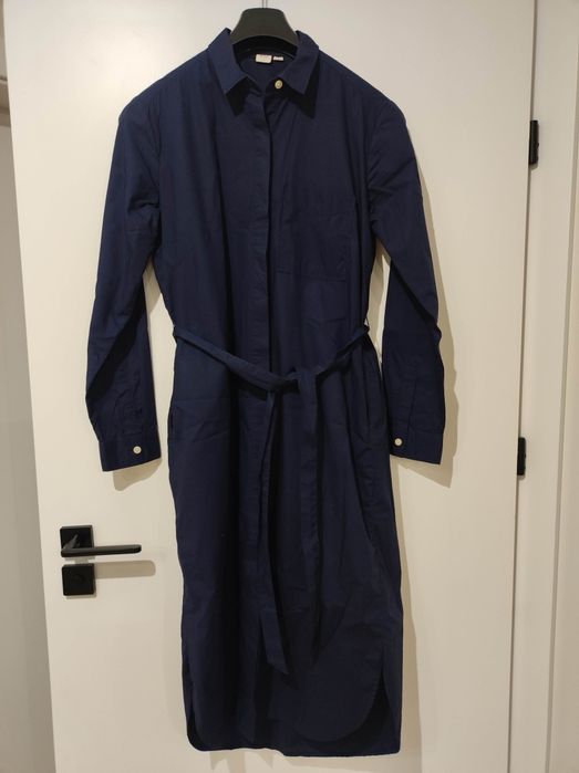 Jak nowa sukienka koszulowa GAP jak M bawełna granatowa