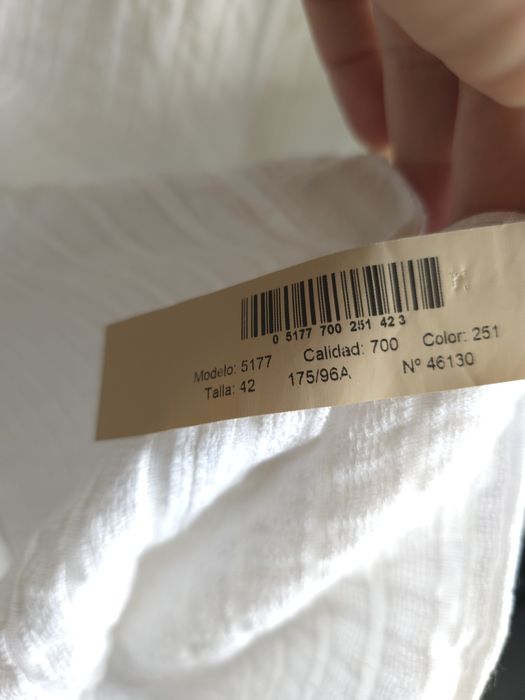 Koszula lniana Massimo Dutti r.42 biała przewiewna