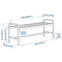IKEA SJALLAND ławka  ogrodowa szary/brąz 136cm