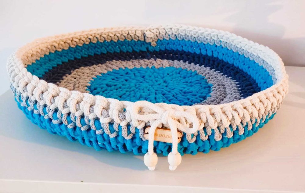 Legowisko Handmade z sznurka dla pieska lub kotka