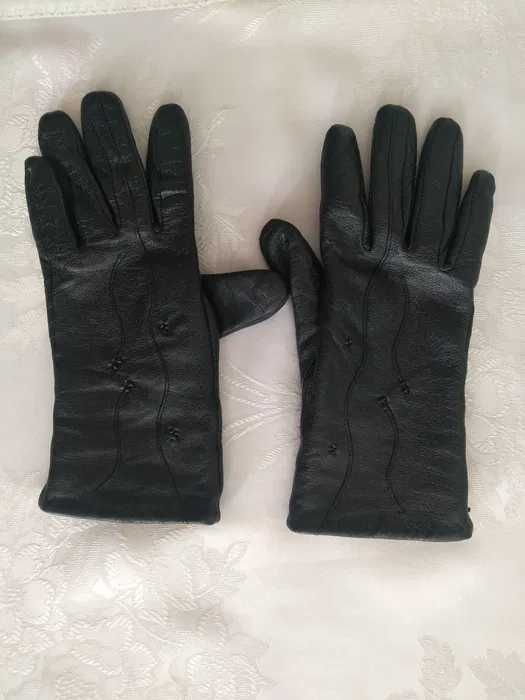 Rękawiczki skórzane damskie