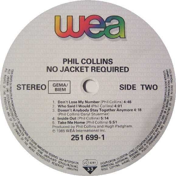 Phil Collins – No Jacket Required