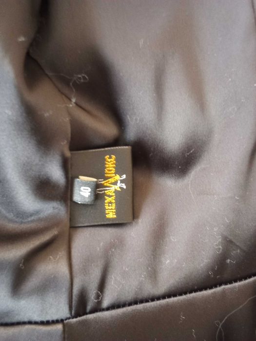 Жіночий плащ натуральна шкіра р46-48коричневий утеплений