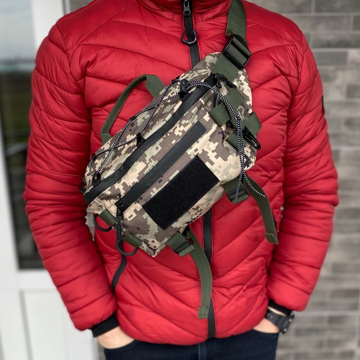 Тактична сумка піксель бананка на груди на пояс