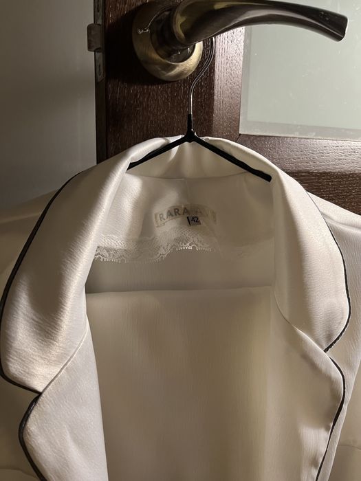 Весільний костюм - піжама  молочного кольору атласний RARA AVIS