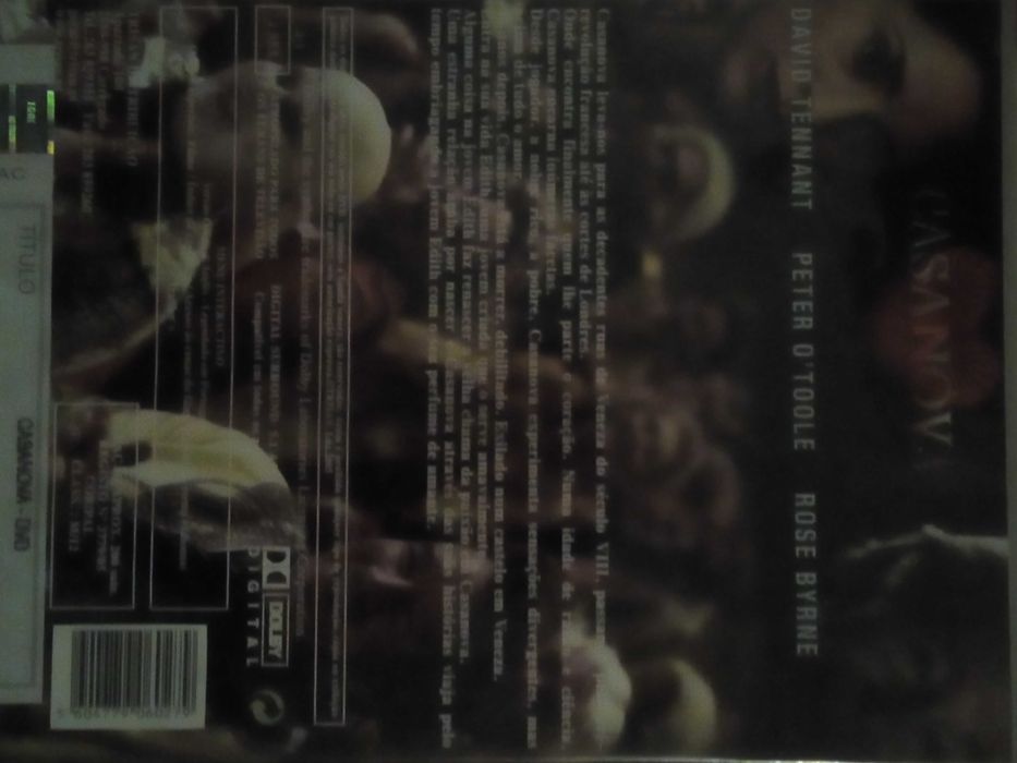 Casanova ( com Peter O'Toole - David Tennant- Rose Byrne)(DVD)