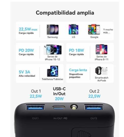 INIU BI-B6 22.5W Fast-Charging Power Bank, USB-C, 10000 mAh64738674590977123