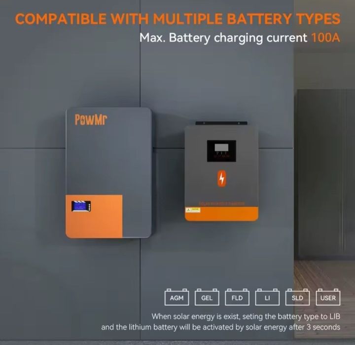 Інвертор сонячний гібридний PowMr 4.2 12/24V , Wi-Fi