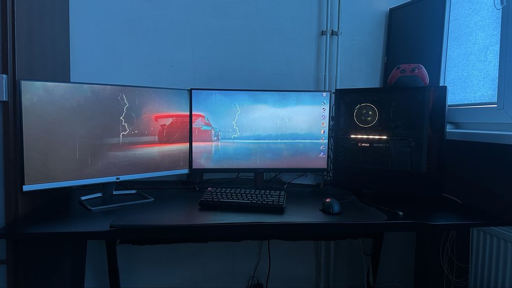 Zestaw gamingowy RTX 3060 12GB + Ryzen 5 3600 + 3 monitory  i acsesoria