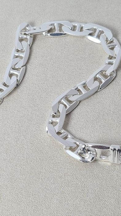 Srebrny męski łańcuszek splot Gucci p. 925