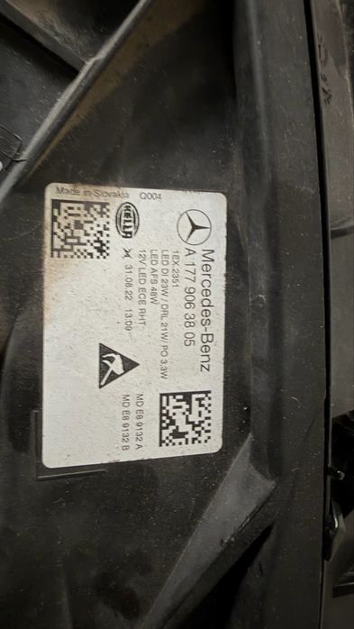 Farol drt mercedes classe a w177 full led