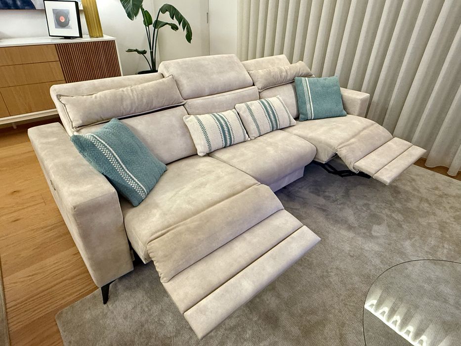 Sofá 3 Lugares com relax electrico 2 lados