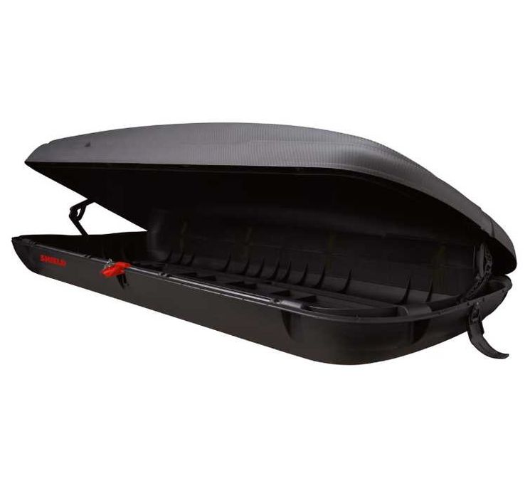 Автобокс 400 л Днепр | Багажный бокс на крышу авто 65 кг серый карбон