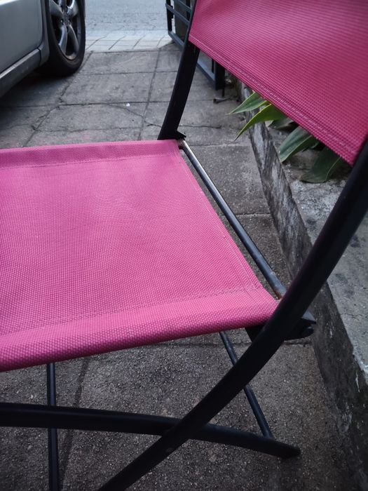 Cadeira dobrável de exterior em textilene e alumínio ROSA FUCHSIA
