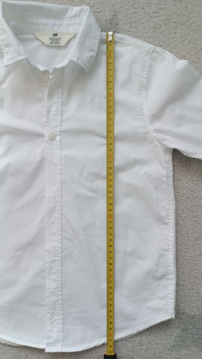 Koszula biała długi rękaw h&M 134
