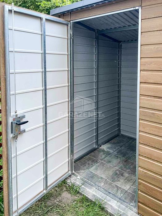 SCHOWEK DOMEK OGRODOWY 2X2M + Wiata 0,8M - Drzwi - Winchester TS756