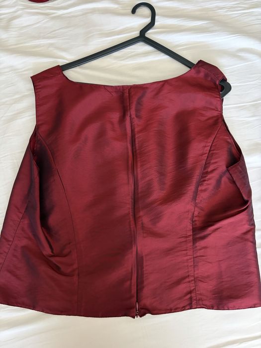 Conjunto vintage artesanal (casaco+top)