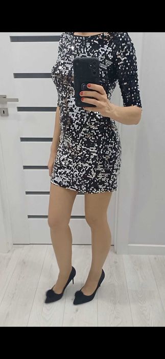 VERO MODA sukienka cekinowa. Andrzejki/Sylwester/Bankiet