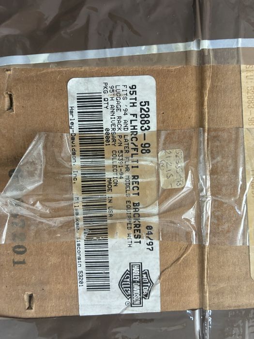 Harley Davidson encosto sissy bar 95 Aniversario