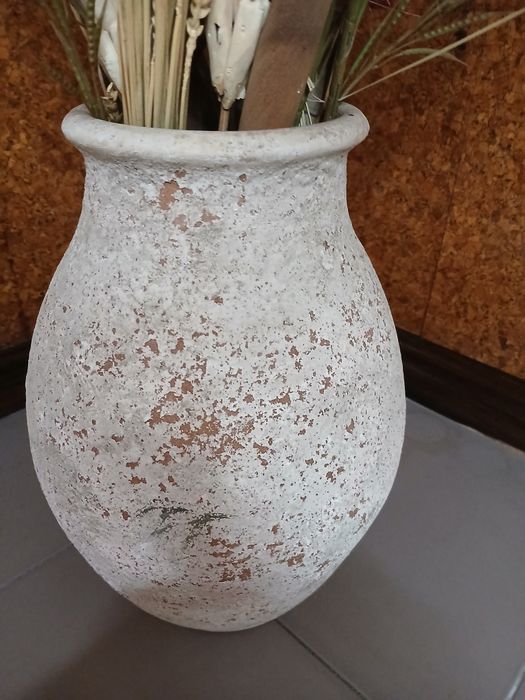 Jarrão Pintado á Mão+Oferta Arranjo Artificial