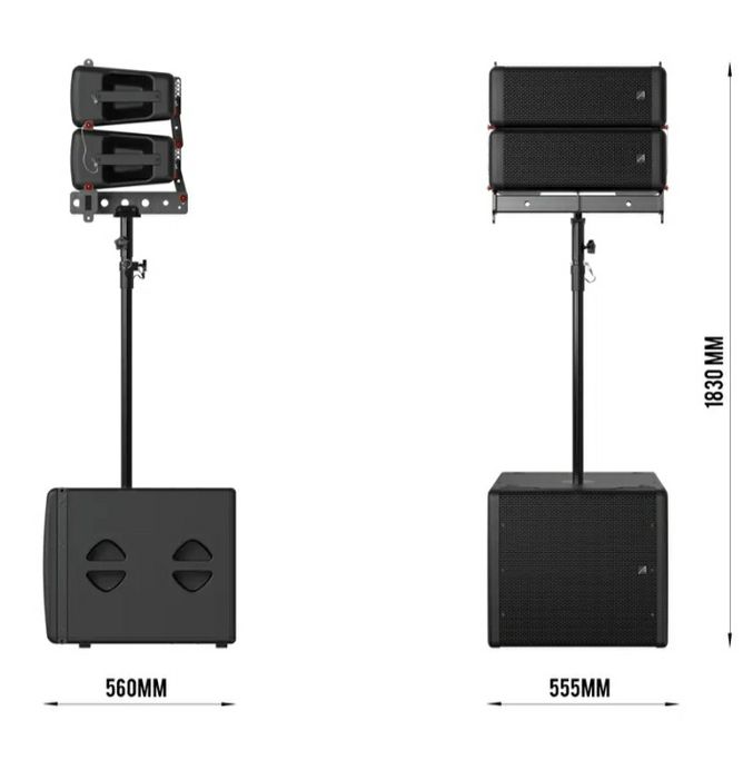 Sistema PA Line Array 3400W Profissional • Potência e Clareza