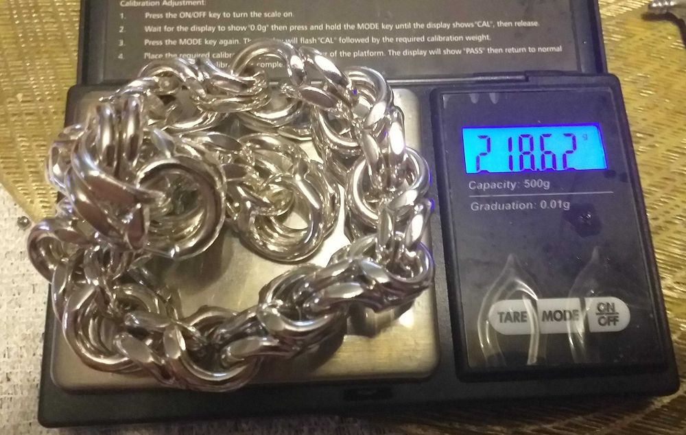 Bransoleta Bismarck srebro 925 olbrzym 218,62gram.