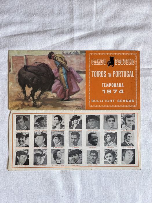 Programa Taurino 1974 com planta Campo Pequeno