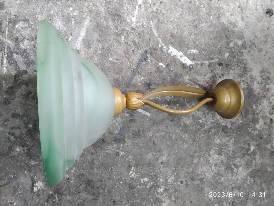 Żyrandol pojedynczy,szklany,oprawka E27