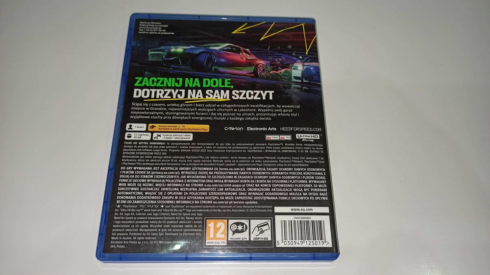 ps5 NEED FOR SPEED UNBOUND PL mówią po polsku wyścigi