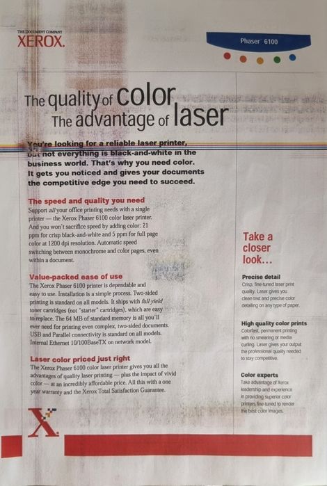 Принтер xerox phaser 6100