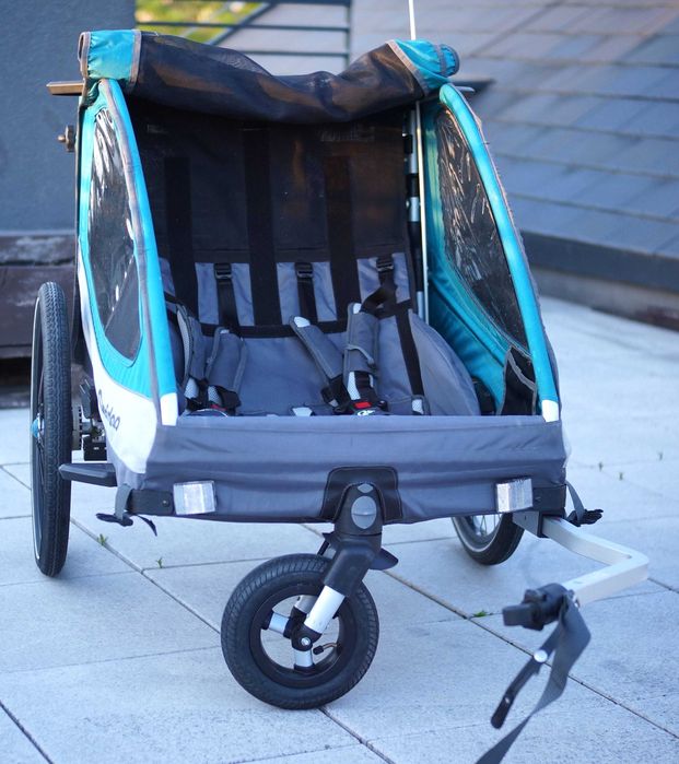 Przyczepka rowerowa Qeridoo Sportrex 2 (2 dzieci) - bardzo dobry stan