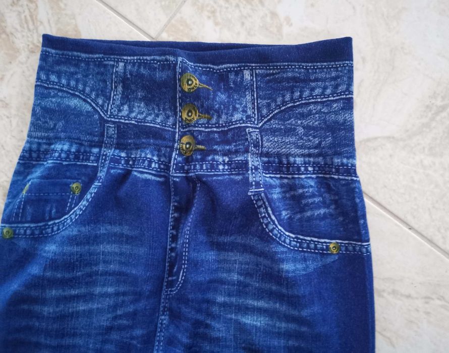 Legginsy z wysokim stanem z nadrukiem