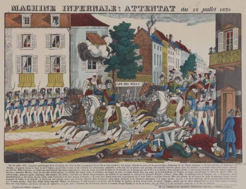 Gravura antiga histórica francesa