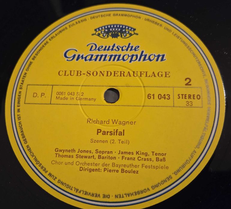 Winyl Richard Wagner Parsifal Pierre Boulez Deutsche Grammophon