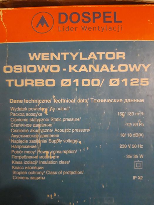 Wentylator TURBO 125 DOSPEL