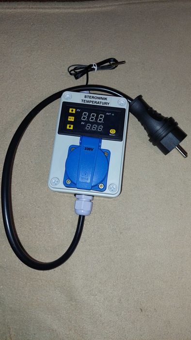 * Gotowy STEROWNIK - REGULATOR  230V z sondą temperatury *