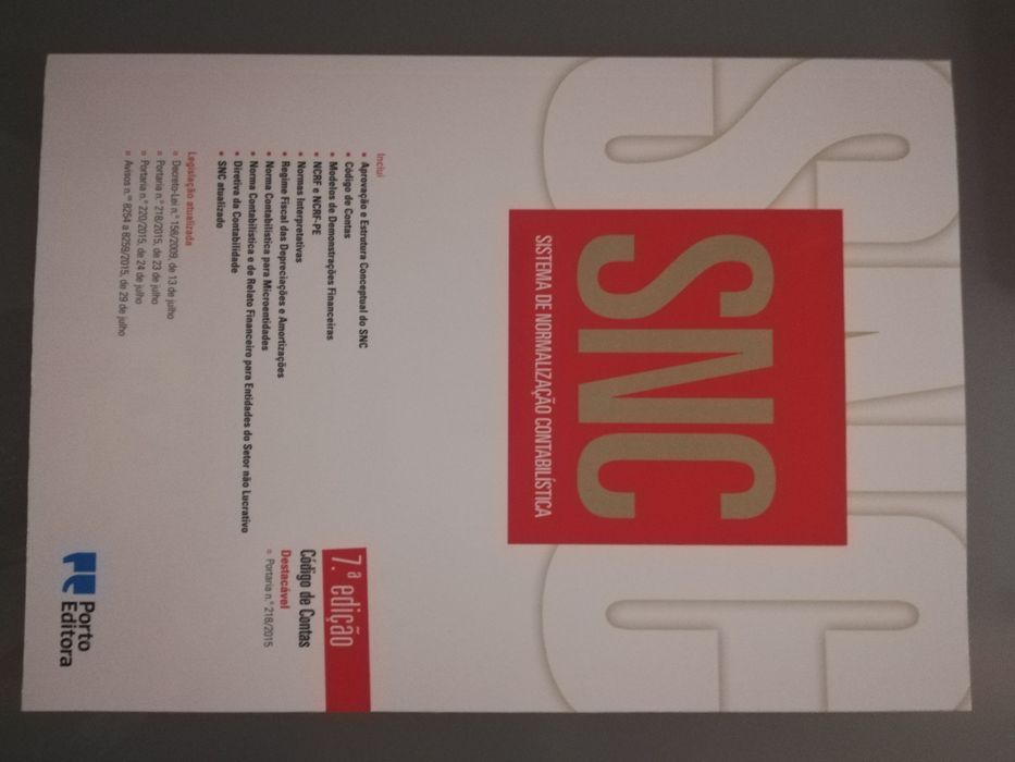Vendo SNC (Sistema de Normalização Contabilística)