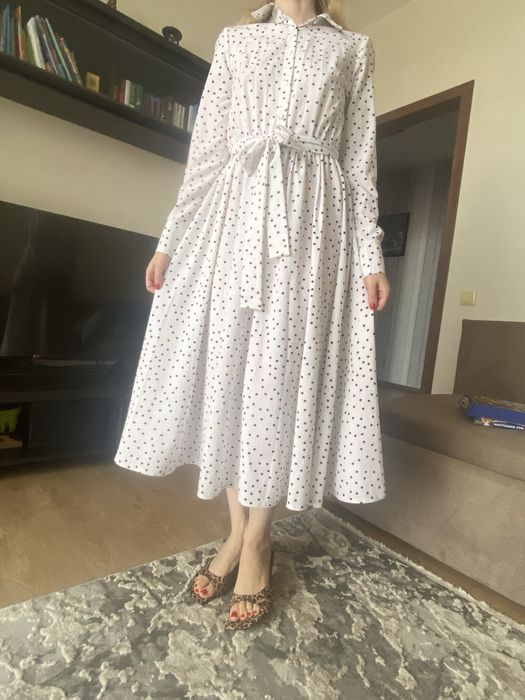 Біла сукня в горох The lace