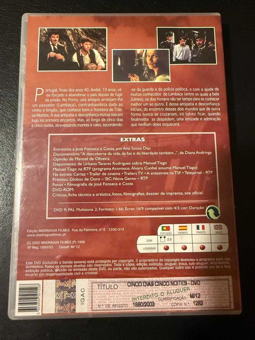 DVD do filme "Cinco dias, cinco noites"
