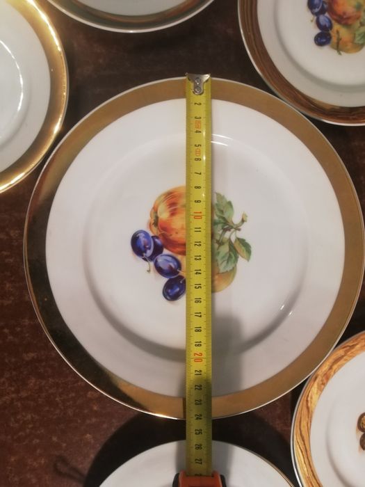 Piękny kpl talerzy z paterą