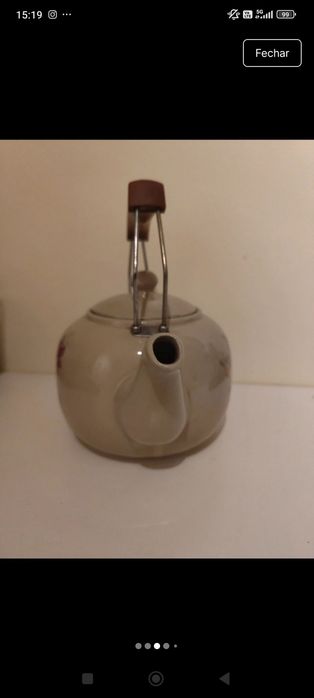 Título: Chaleira Elétrica Vintage Eurogres (Cerâmica) – Como Nova e Funcional